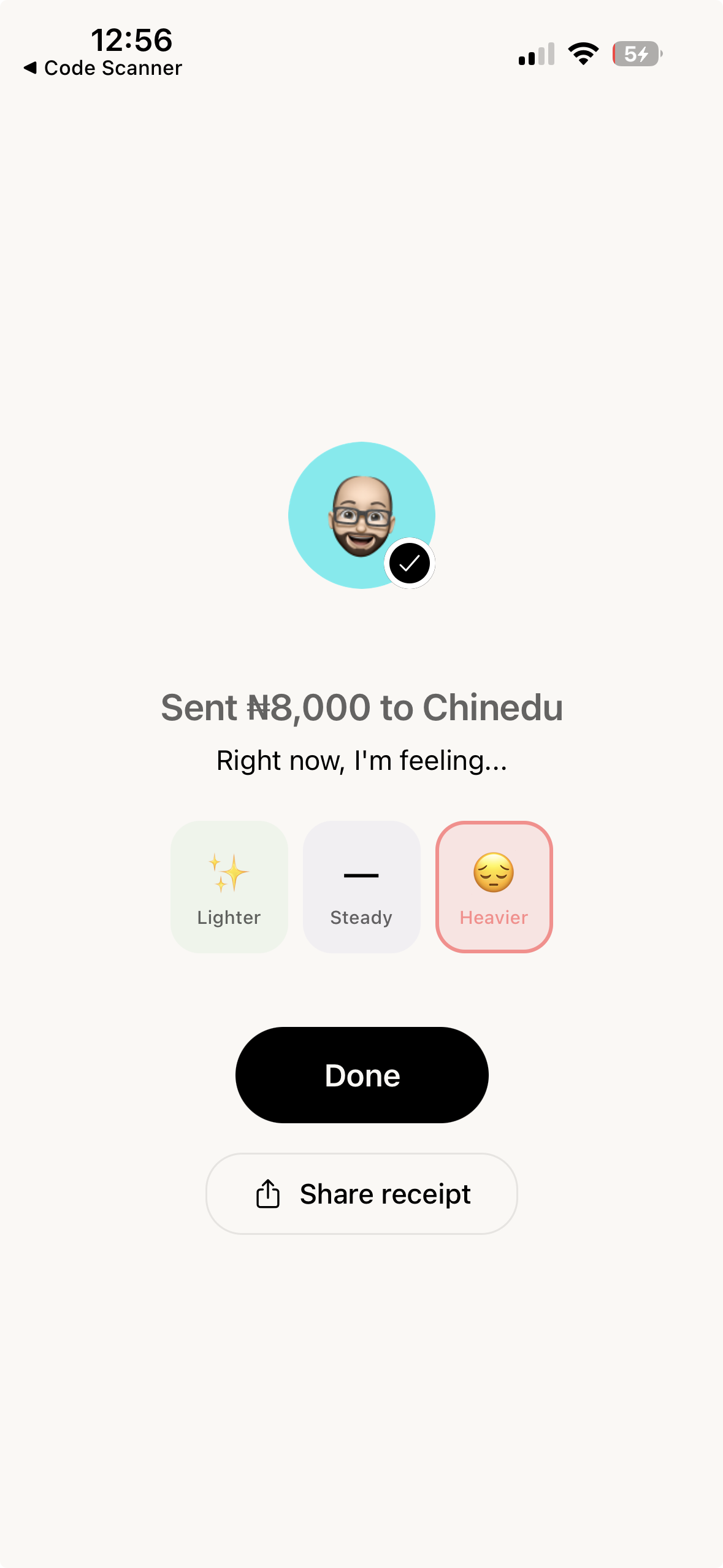 Mirror — The aftertaste screen